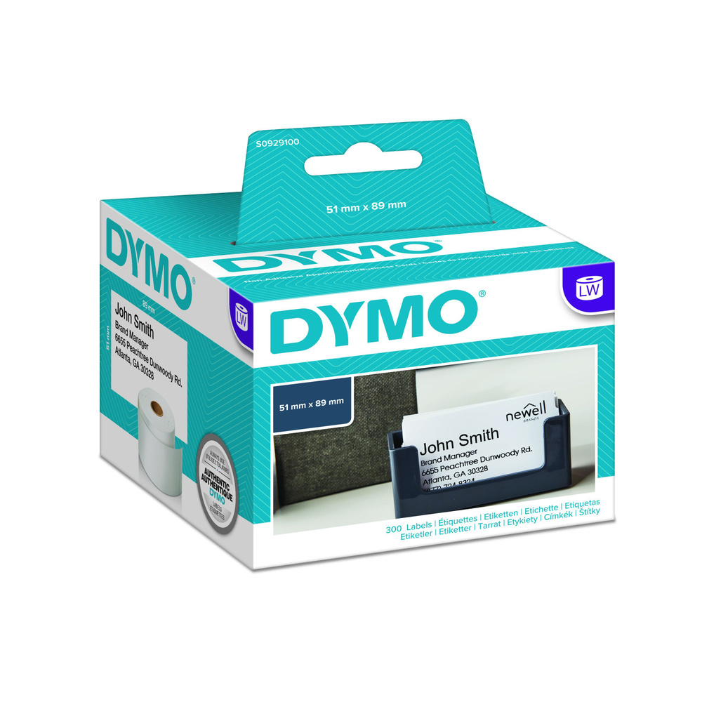 Бейджи Dymo S0929100 (без клея, 89х51 мм, 300 шт/рул) #1