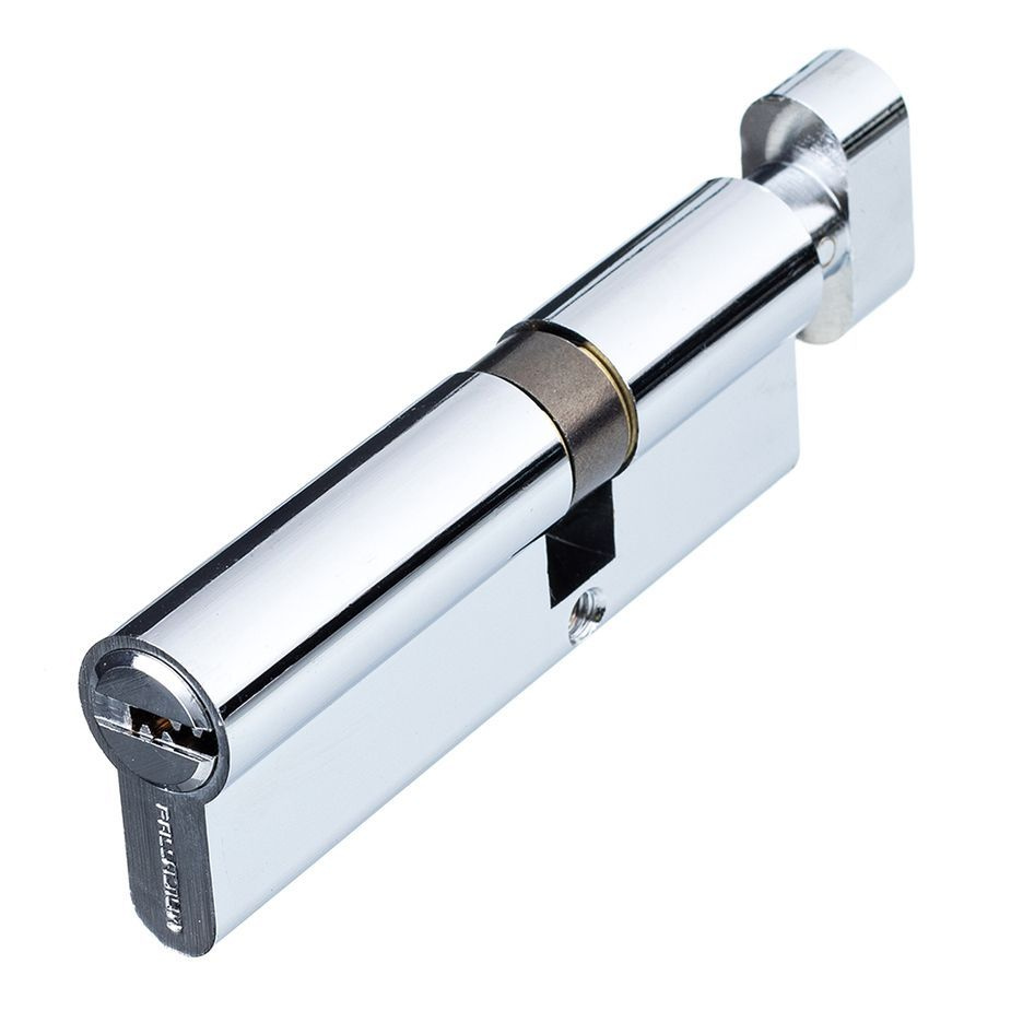 Цилиндр C BK CP 90 (35х55) мм ключ/вертушка хром #1