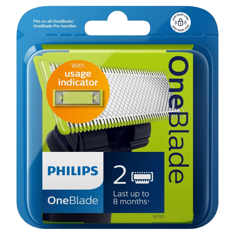 Сменные лезвия (насадка) Philips QP220/50 для OneBlade и OneBlade Pro, 2 шт  #1