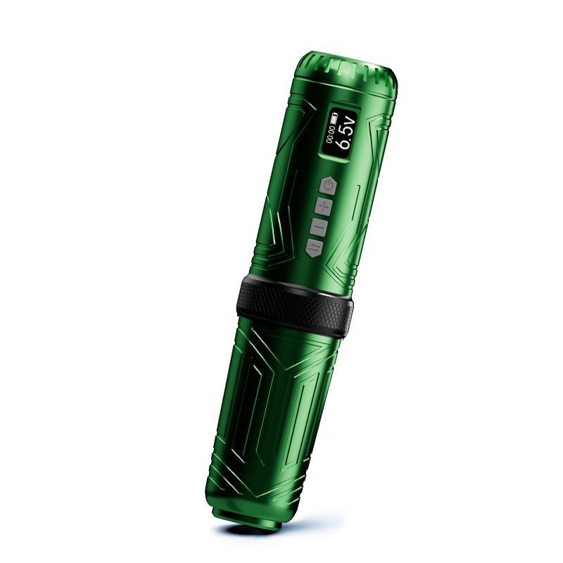 Беспроводная машинка ручка для тату и татуажа BRONC Conductor RTM-112 Wireless Pen Green  #1