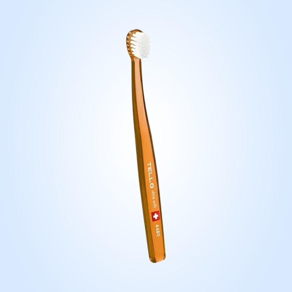 Зубная щетка Tello 4480 ultra soft touch filaments (6-12 лет), оранжевая #1