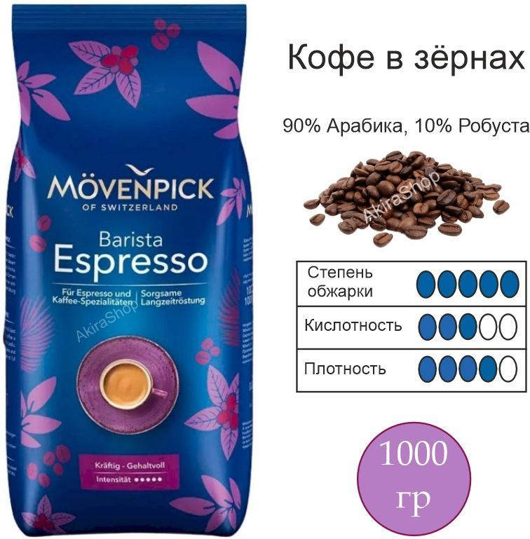 Movenpick Barista Espresso Кофе в Зёрнах 1000 гр. Германия #1