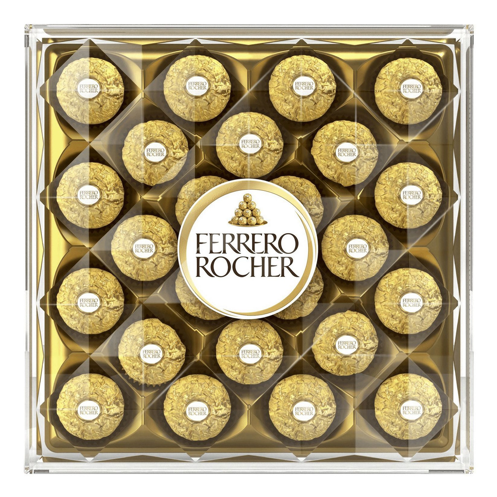 Конфеты хрустящие Ferrero Rocher, из молочного шоколада, с начинкой из крема и лесного ореха, 300 г (Бриллиант) #1