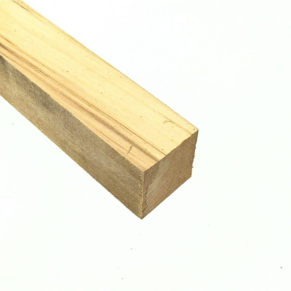 Липа брусок деревянный 45х45х530мм, токарная заготовка третий сорт  #1