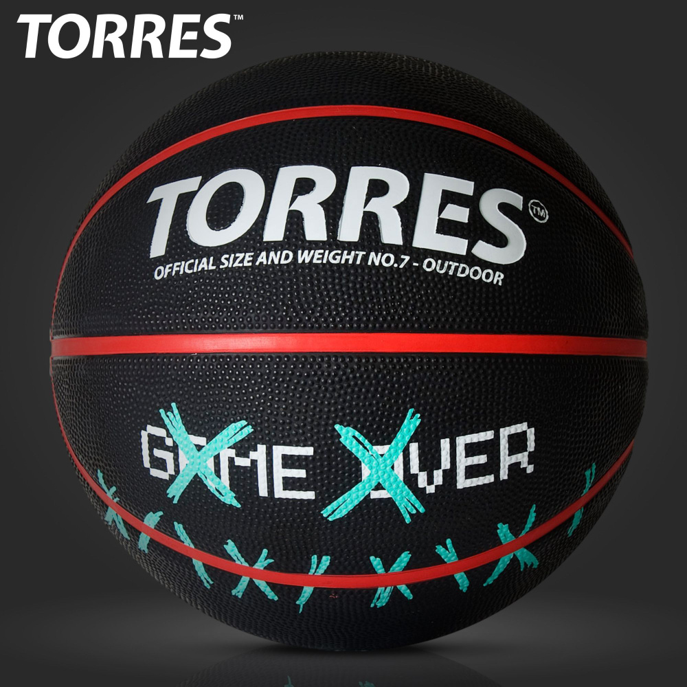 Мяч баскетбольный TORRES Game Over B02217, размер 7, резина #1