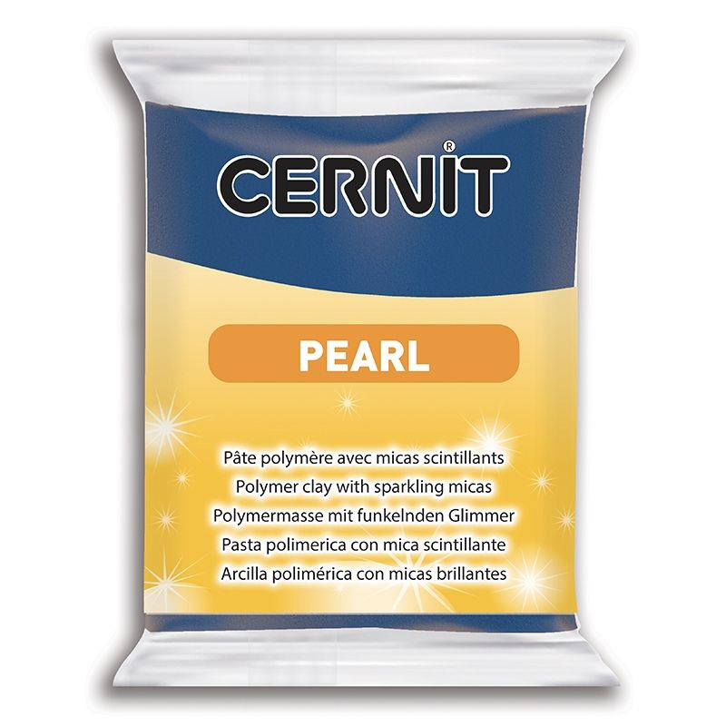 Полимерный моделин "Cernit Pearl" 56гр. синий перламутр #1