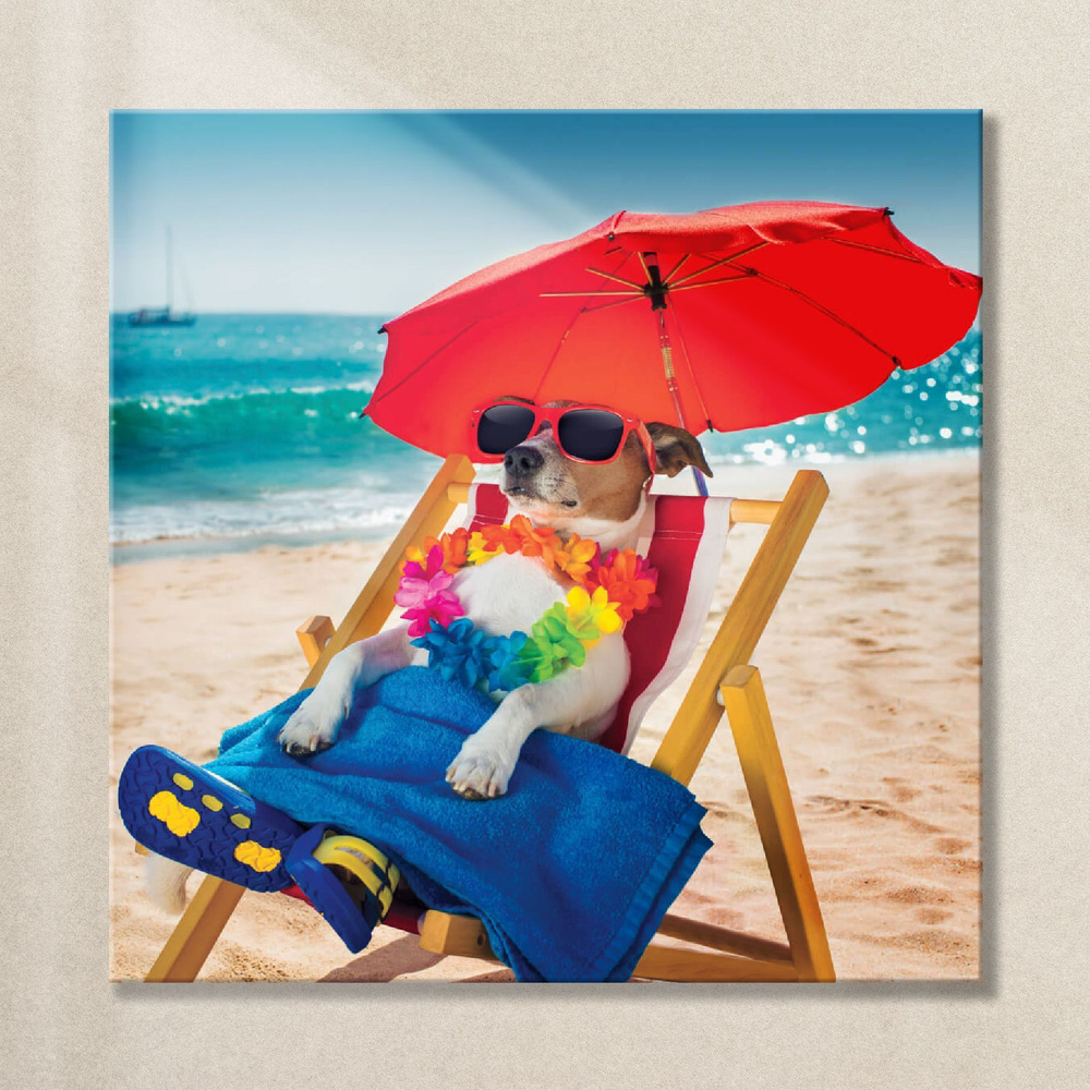 Картина на стекле Postermarket "На пляже" 30х30 см #1