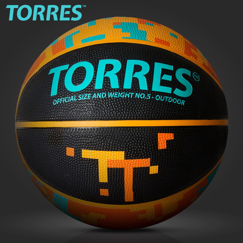 Мяч баскетбольный TORRES TT B02125, размер 5, резина #1