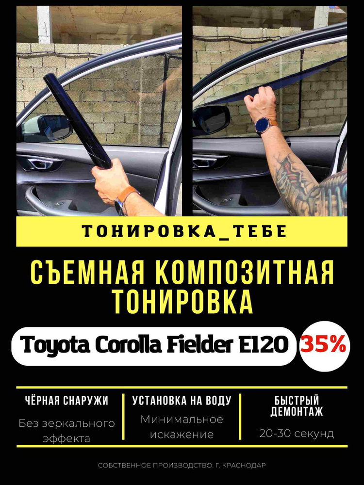 Пленка тонировочная, 100х50 см, светопропускаемость 35% #1