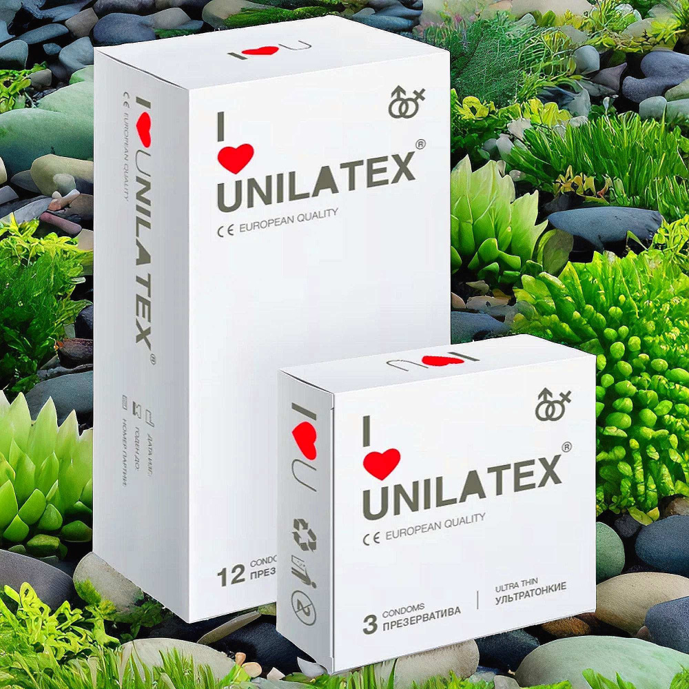 Презервативы ультратонкие Unilatex Ultrathin для естественных ощущений 12 штук + 3 штуки в подарок  #1