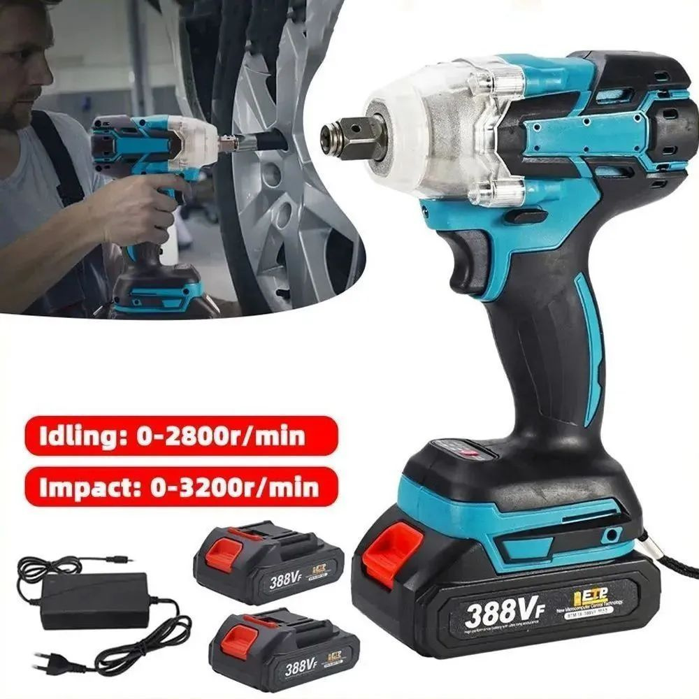 Ударный гайковерт Drillpro, бесщеточный, аккумуляторный, 1/2 дюйма, 18 ...