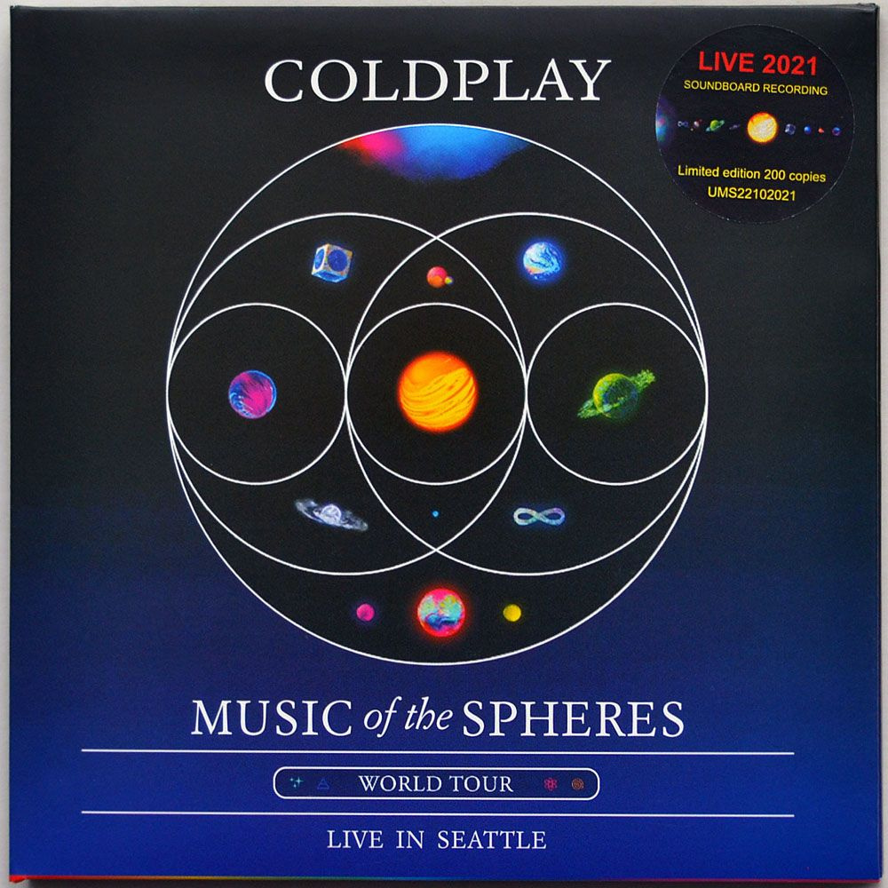 COLDPLAY Live in Seattle 2021 Music Of The Spheres Tour 2CD set (компакт диск) #1