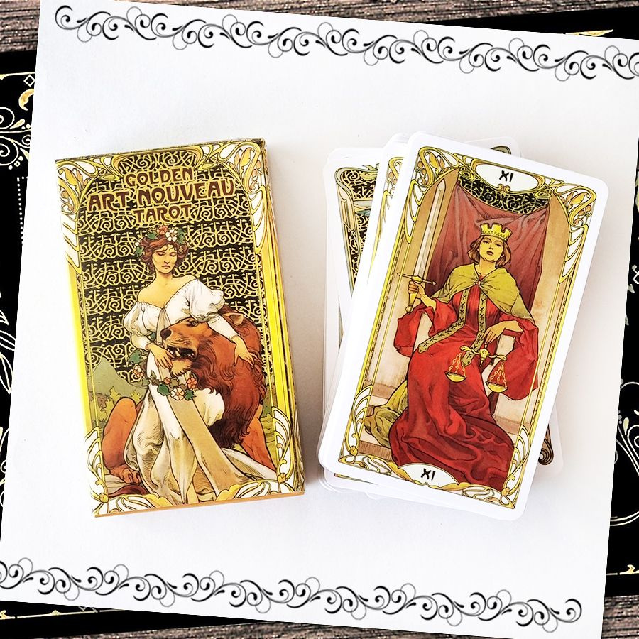 Карты Таро Арт Нуво - Golden Art Nouveau tarot 10*6см #1