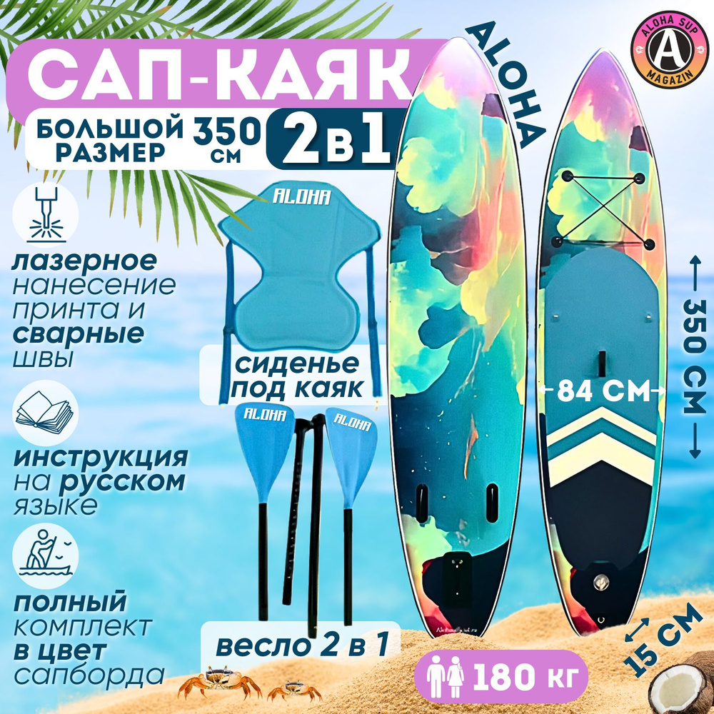 Сапборд-каяк ALOHA ОБЛАКА 11'6 x 33" x 6" (350см х 84см х 15см) #1