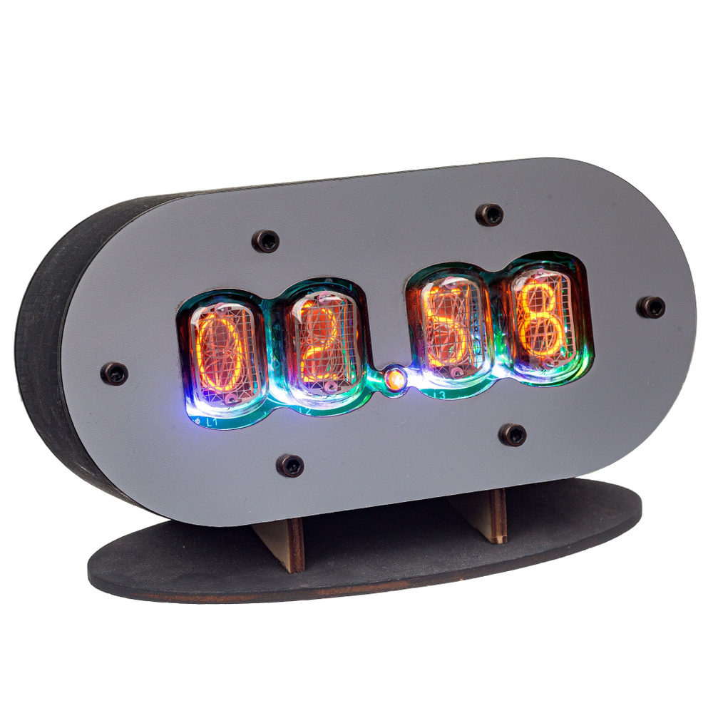 Ламповые часы на лампах ИН-12 в корпусе, с RGB подсветкой (полный набор ...