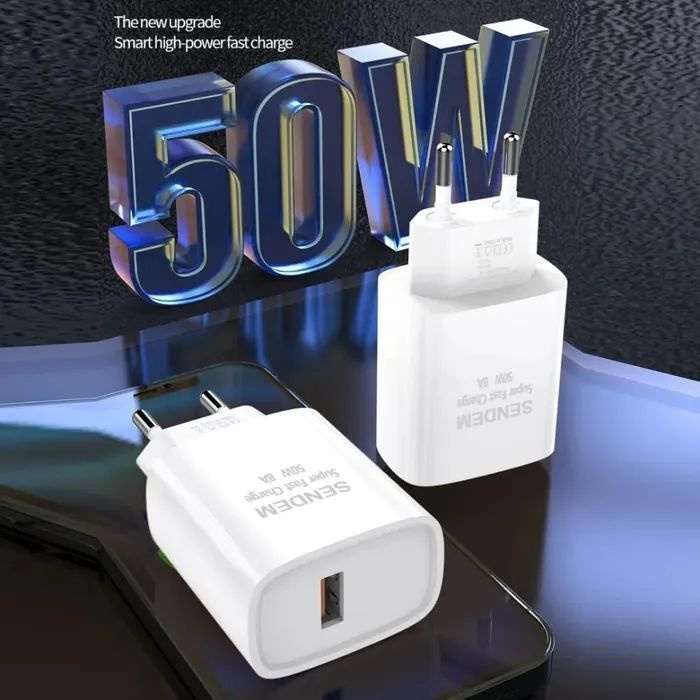 Зарядка для iPhone 50W / Блок и провод lightning / Быстрая зарядка  #1
