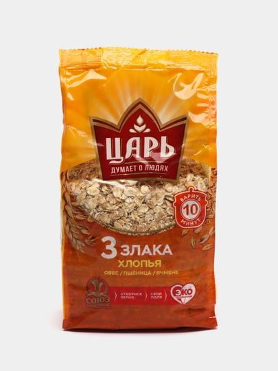 Хлопья "Царь" 3 злака 400 гр*4 шт #1