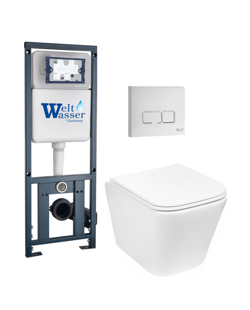 Комплект Weltwasser: Инсталляция Mar 410 + Унитаз Gelbach 004 GL-WT + Кнопка Mar 410 SE GL-WT  #1