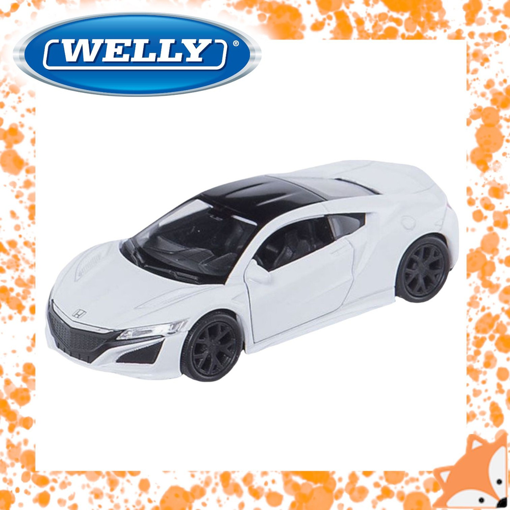 Welly 43725 Велли Модель машины 1:34-39 Honda NSX Белая #1