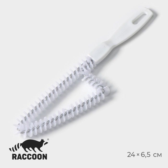 Щётка для чистки посуды и решёток-гриль Raccoon, треугольник, 24x6,5х1,5 см, цвет белый  #1