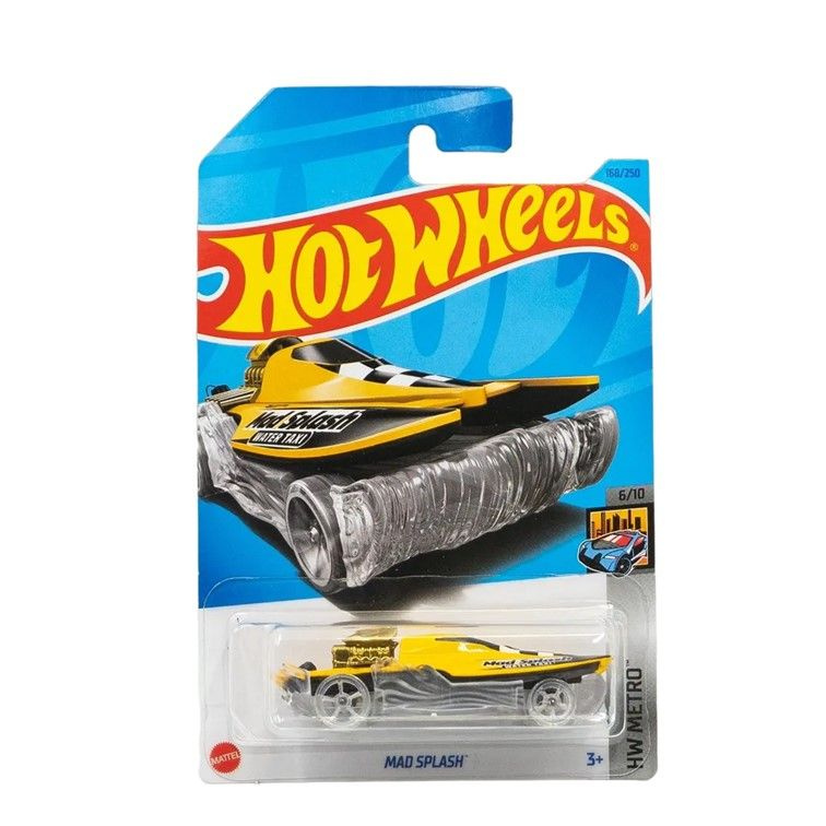 HKG94 Машинка металлическая игрушка Hot Wheels коллекционная модель Mad Splash желтый  #1