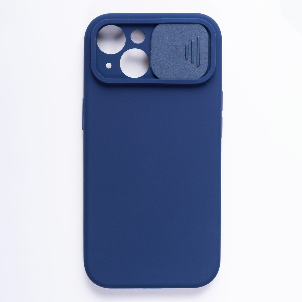 Чехол для iPhone 15 силиконовый с задвижной шторкой для камеры, iPhone 15 Silicone Protect camera Case, #1