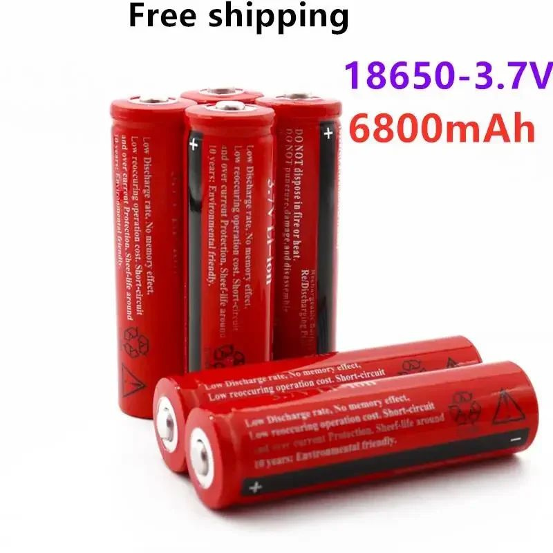 Литиевая батарея 18650 3.7 вольт 6800 mah BRC 18650 Зарядная батарея ...