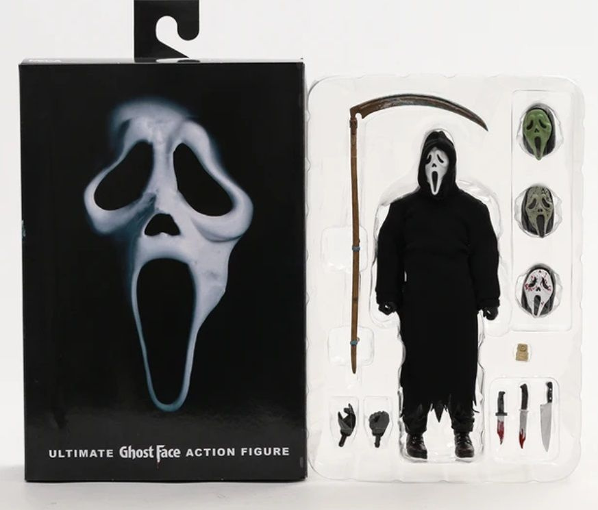 Коллекционная фигурка NECA "Призрачное лицо" (Ghostface. Серия кинофильмов "Крик") Высота - 17 см.  #1