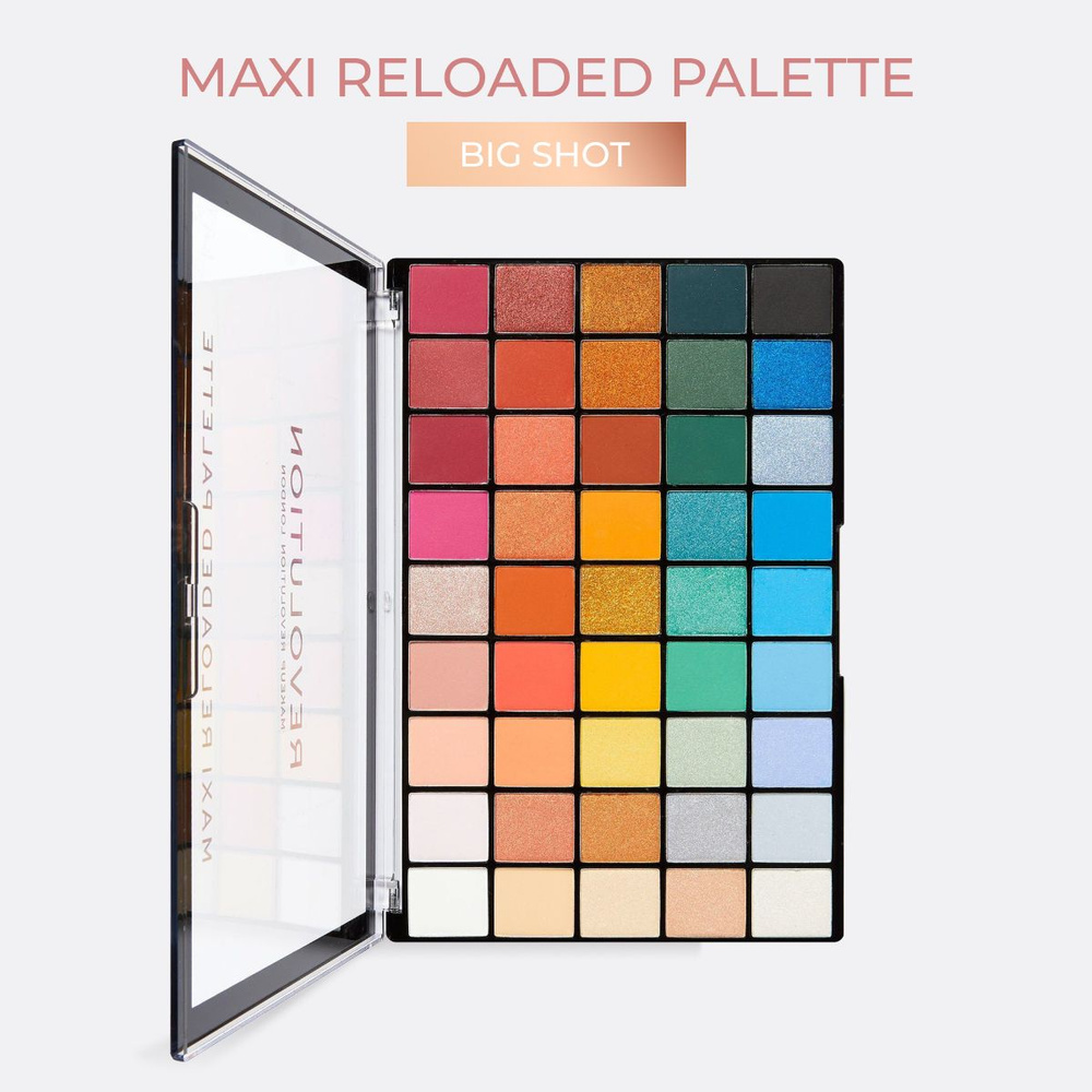 MAKEUP REVOLUTION Тени для век MAXI RELOADED PALETTE Big Shot палетка для макияжа глаз: матовые, блестящие, #1