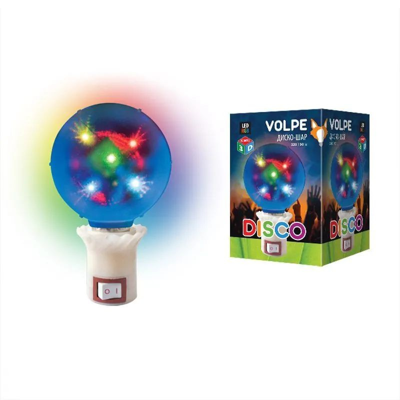 Диско шар Volpe 3D Светодиодный светильник Свечение 3D звёзды ULI-Q309 1.5W-RGB  #1