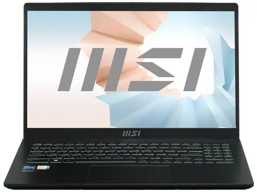 MSI 15.6" Ноутбук MSI Modern 15 B12M-210RU черный Ноутбук 15.6", Intel Core i5-1235U, RAM 8 ГБ, SSD 256 #1