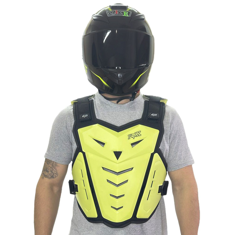 Защита груди/спины панцырь для тела моточерепаха(size:L, XL, желтый) "FOX"  #1