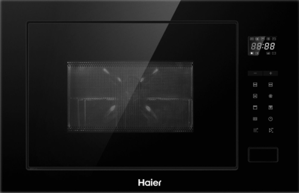 Микроволновая печь встраиваемая Haier / Хайер HMX-BTG259B с грилем, функция разморозки черный объем 25л #1