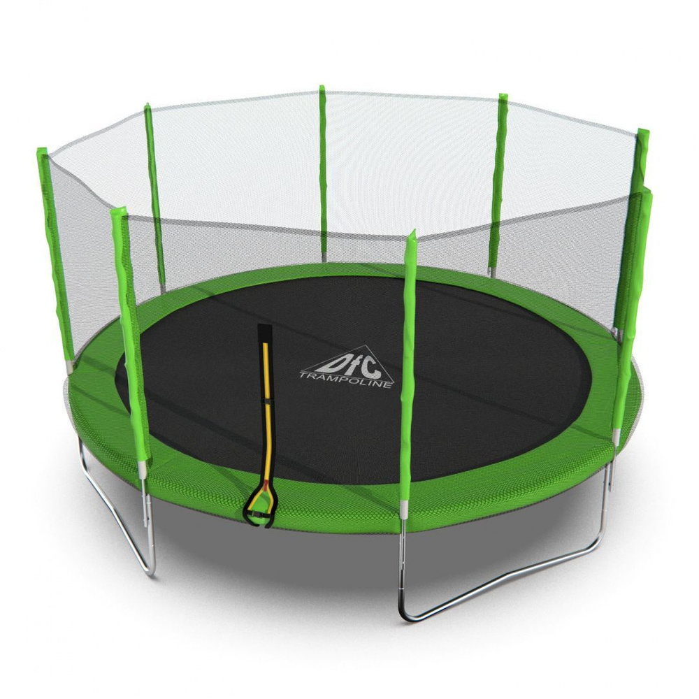 Батут DFC Trampoline Fitness 14ft наружн.сетка, св.зел. (427см) 14FT-TR-LG #1