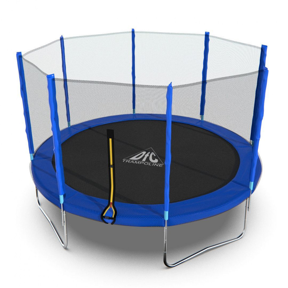 Батут DFC Trampoline Fitness 12ft наружн.сетка, синий (366см) 12FT-TR-B #1