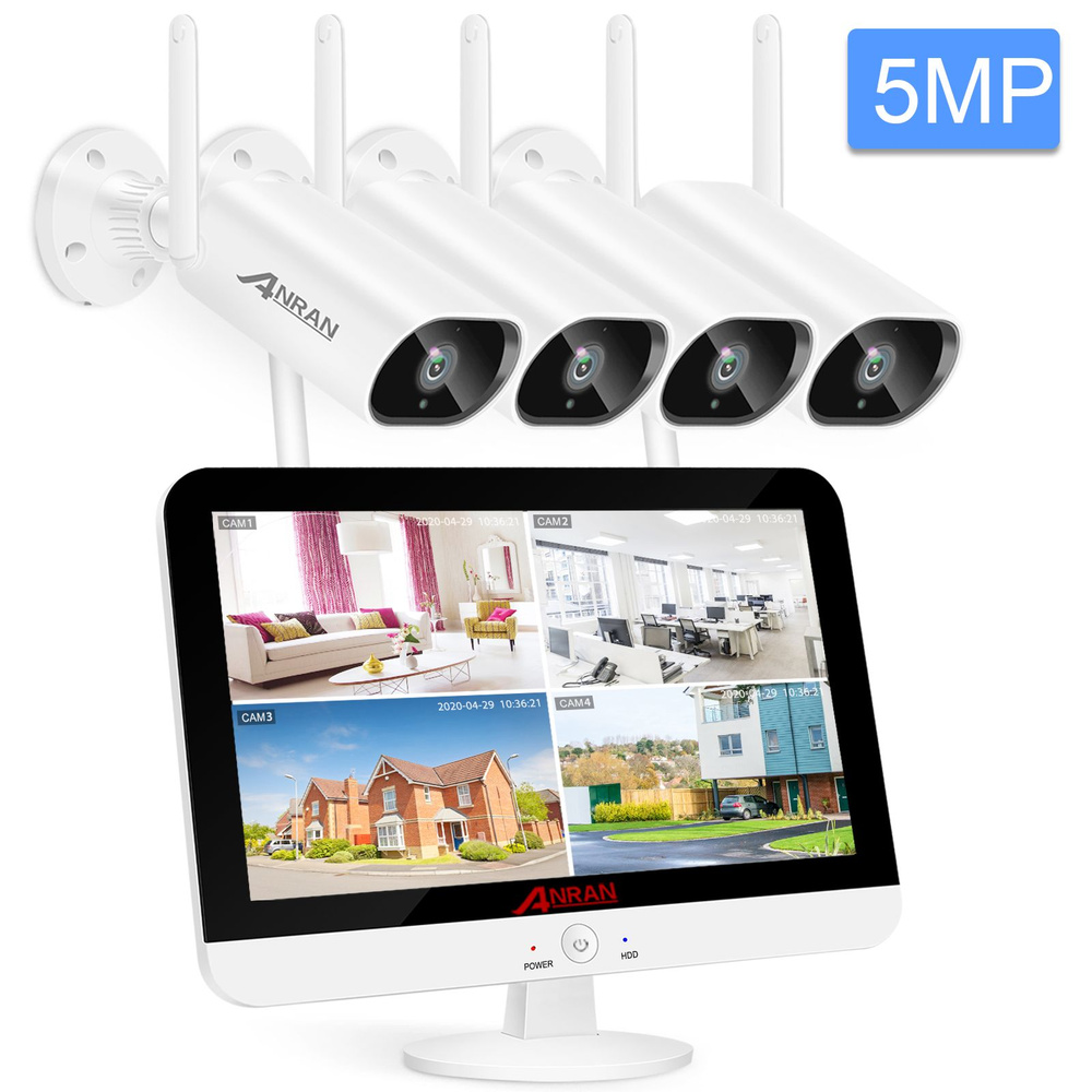 Готовый комплект видеонаблюдения FULL HD на 4 уличную камеру 5 ...