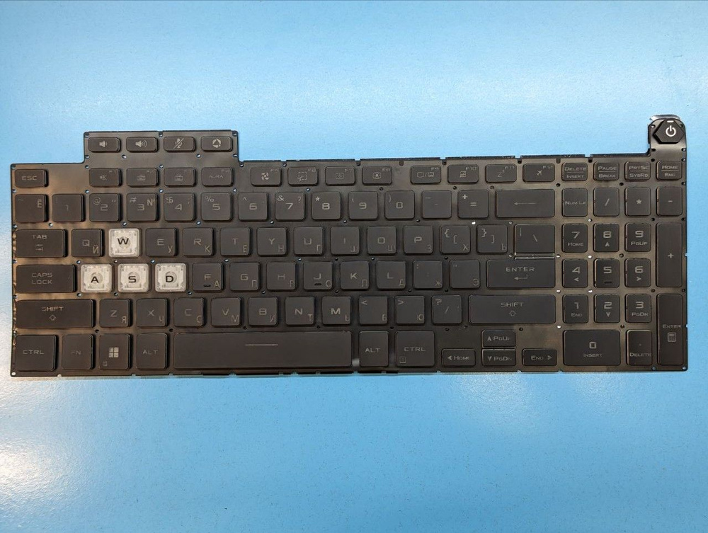 Клавиатура для ноутбука Asus TUF Gaming A15 FX507 черная, с подсветкой  #1