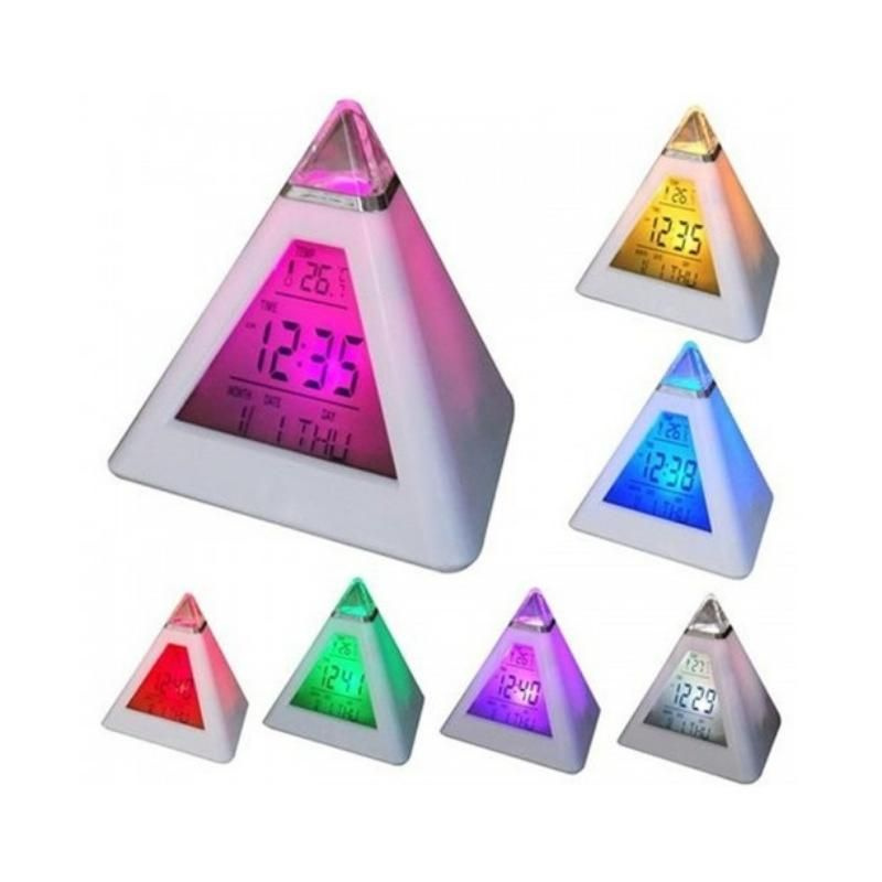 Часы будильник с подсветкой Пирамида #1