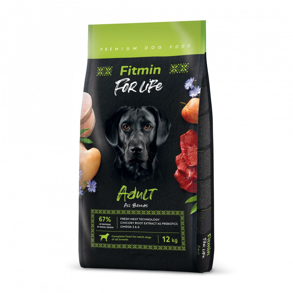 Сухой корм Fitmin For Life Adult All Breeds для собак всех пород, 12 кг #1