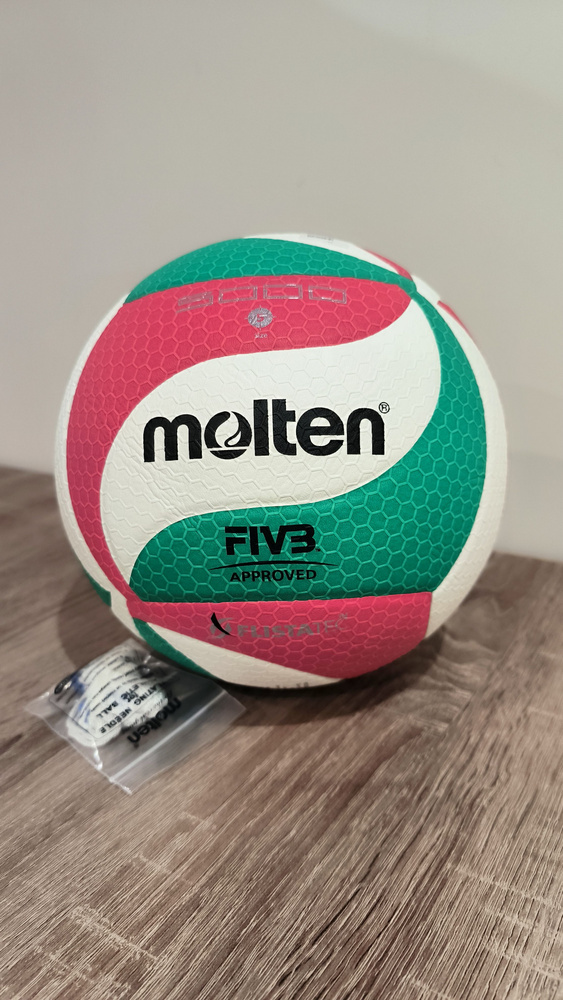 Мяч волейбольный Molten V5M5000, 5 размер; зеленый, красный - купить по ...