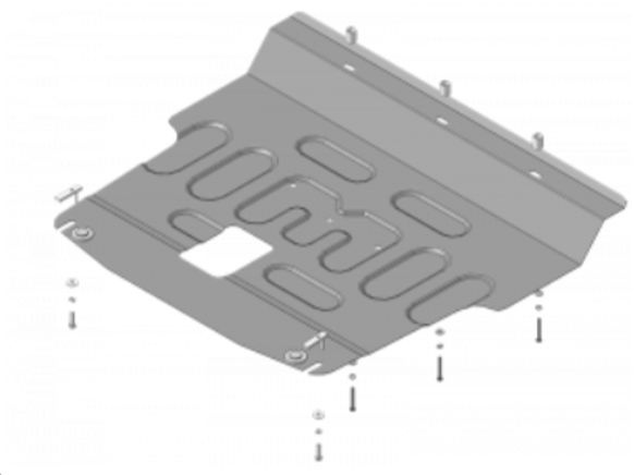 Защита картера двигателя и КПП Kia Sorento c 2012-2020 сталь 2мм MOTODOR 71001  #1
