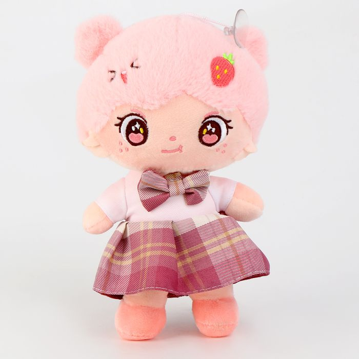 Мягкая игрушка Куколка с клубничкой, 25 см, цвет розовый #1