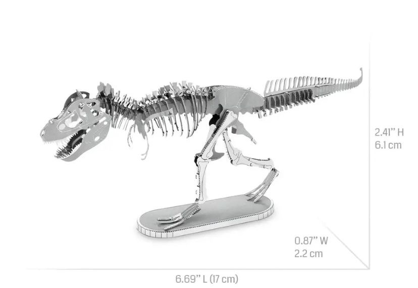 Металлический 3d пазл динозавр #1