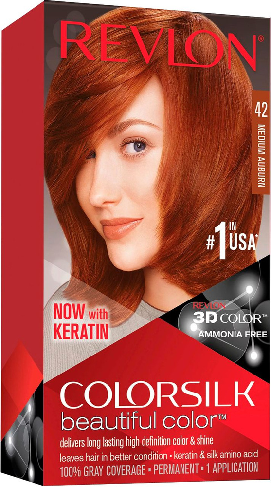 Краска для волос Revlon Colorsilk 42 Medium Auburn 130мл (в заказе 1 ...