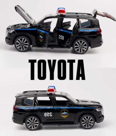 Коллекционная модель Toyota ФСБ черная 1:32 металлическая машинка Тайота полиция  #1