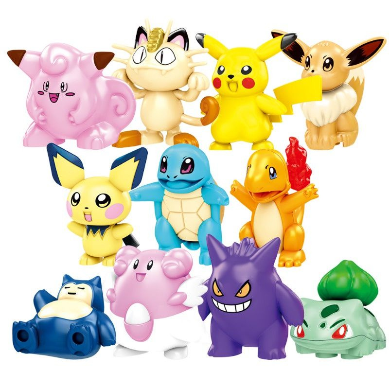 Набор минифигурок Покемон Пикачу / Pokemon Pikachu совместимы с конструкторами лего 11шт (3-4см, пакет) #1