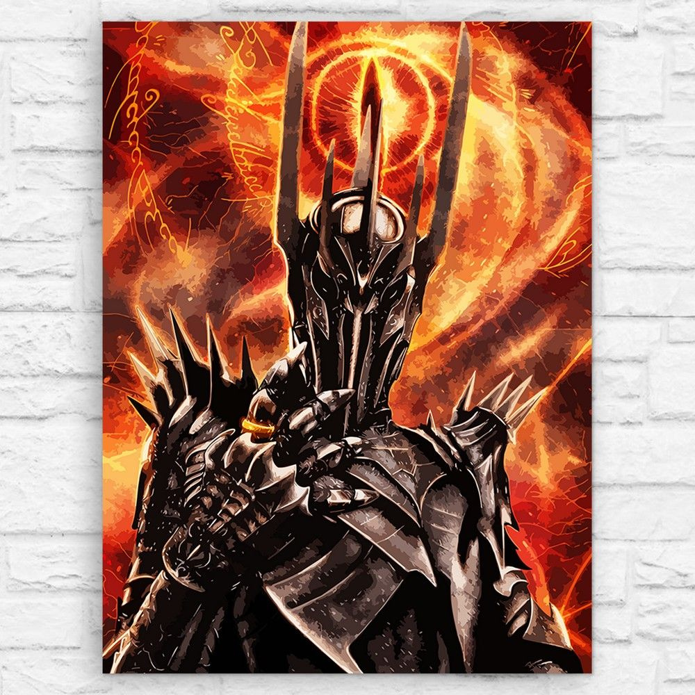 Картина по номерам на холсте фильм Властелин Колец (Lord of the rings, Саурон) - 13687 В 30x40  #1