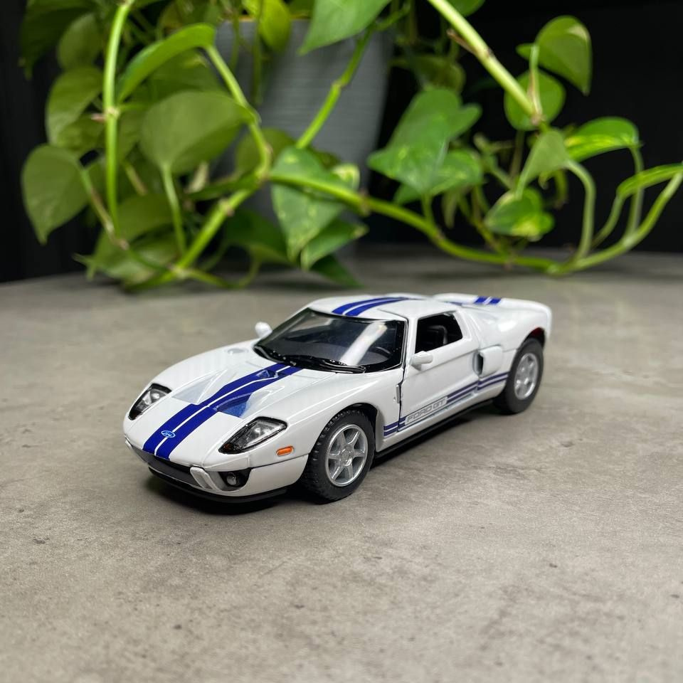 Металлическая машинка Форд ГТ Ford GT 2006 Kinsmart 1:36 DKT5092 инерционная, цвет Белый  #1