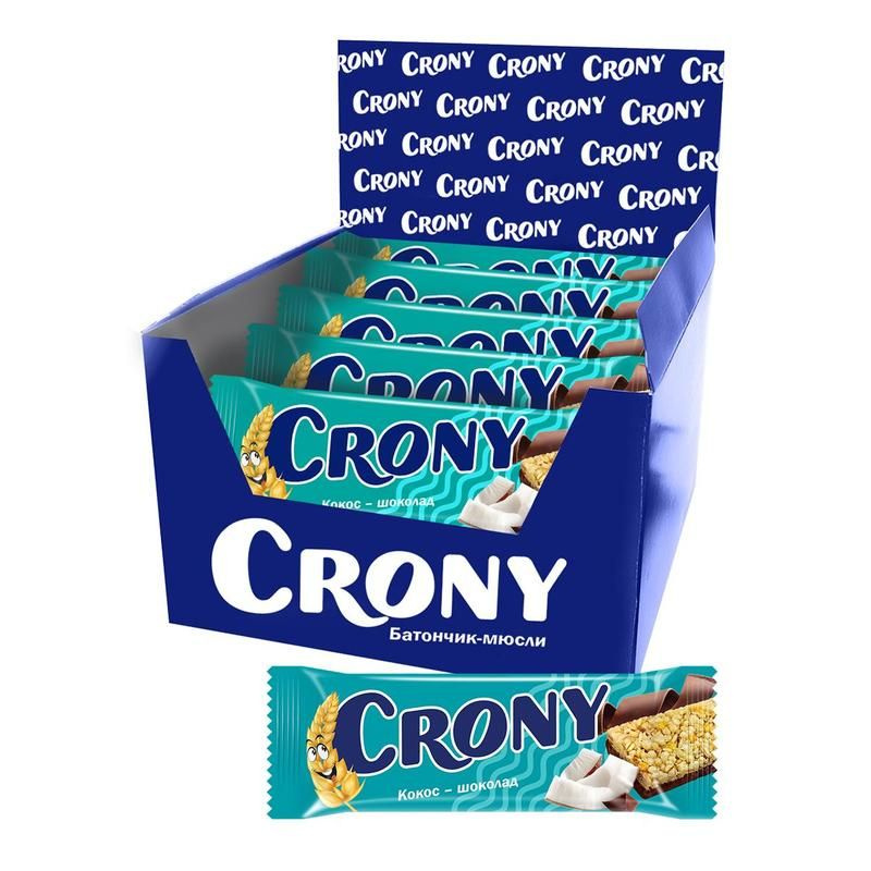 Батончики мюсли Crony Кокос и шоколад (12 штук по 50 г) #1
