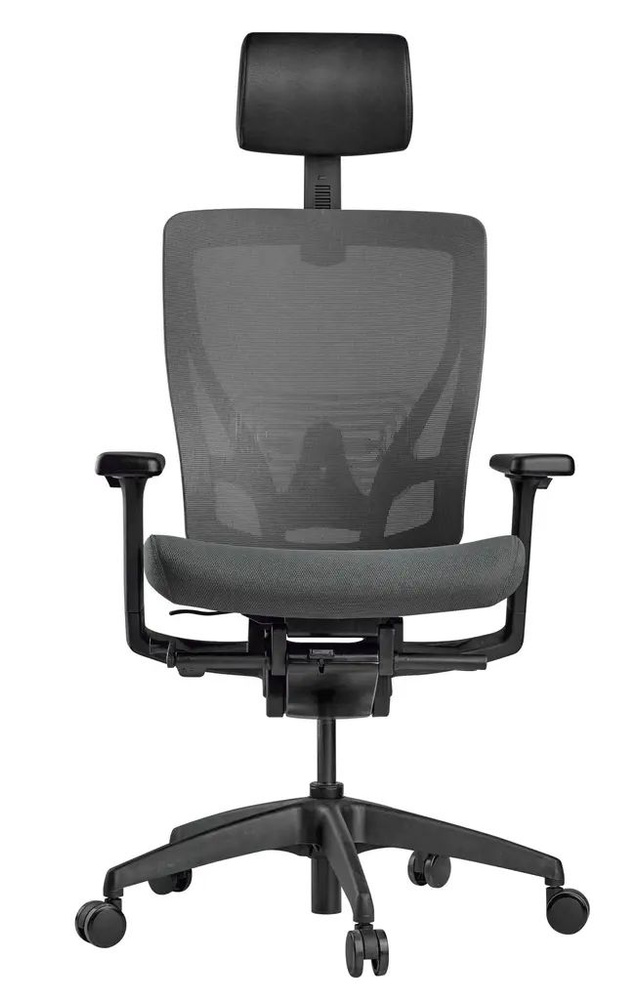 Кресло офисное SCHAIRS AEON-М01S, Цвет: серый / компьютерный стул / на колёсах / до 120 кг  #1